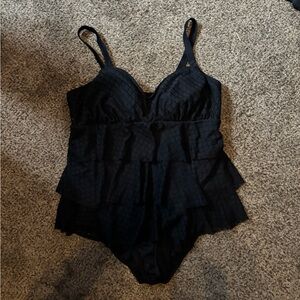 Elegant Black Women's Lace Bodysuit